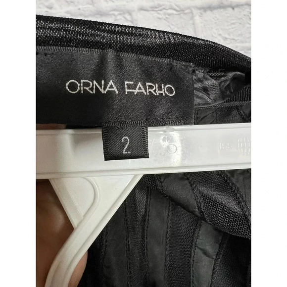 Orna Farho black lace Leopard animal print midi skirt 2. - Picture 4 of 4